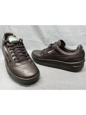 Puma GV Special Jr (GS) Sneakers Leather Black Silver Boys Size 5 NEW IN BOX!